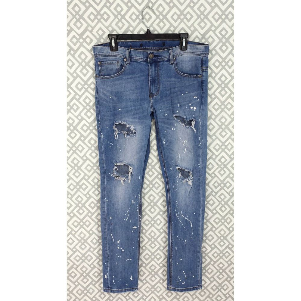 Nineteen91 Thrashed Skinny Straight Jeans Ripped